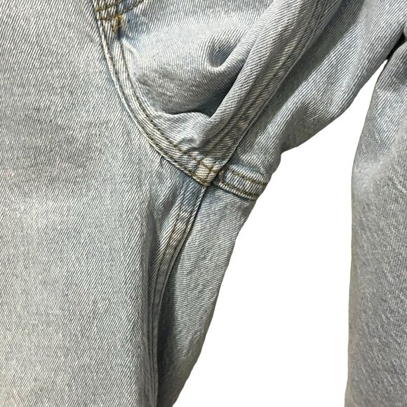 Abercrombie & Fitch 90s Straight Jeans Women’s 29 Short Light Wash Split Hem - Picture 9 of 13